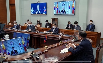 한-몽골 화상 정상회담 (2021.9.10)