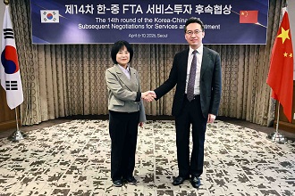 제14차 한-중국 자유무역협정(FTA) 서비스·투자 후속협상: 서비스, 투자, 금융 분야 이미지