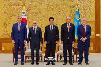 이재명 대통령, 미한재계회의 에반 그린버그 위원장 접견