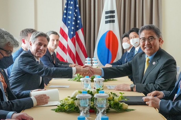 한미 외교장관 약식회담