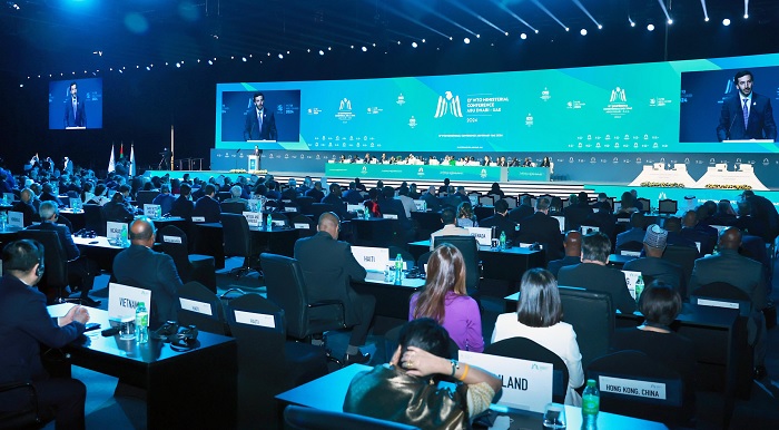 WTO 회원국 166개국 통상장관들이 참석한 회의장 전경