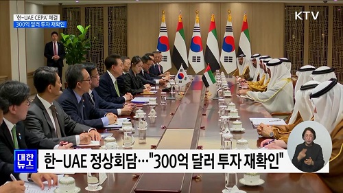 한-UAE 정상회담, 300억 달러 투자 재확인