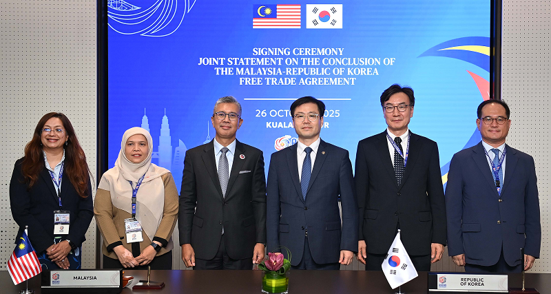 한-말레이시아 FTA 타결 공동선언문 서명식