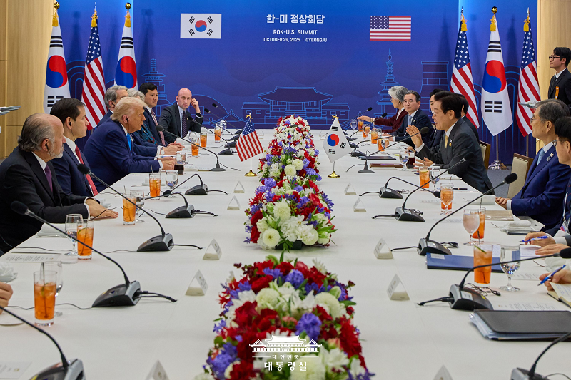 한미 정상회담장