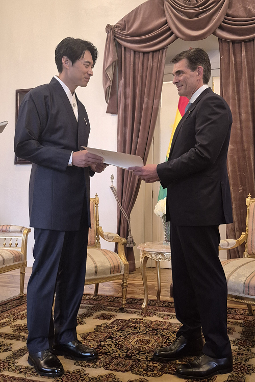 볼리비아 파스 대통령과 한국 특사