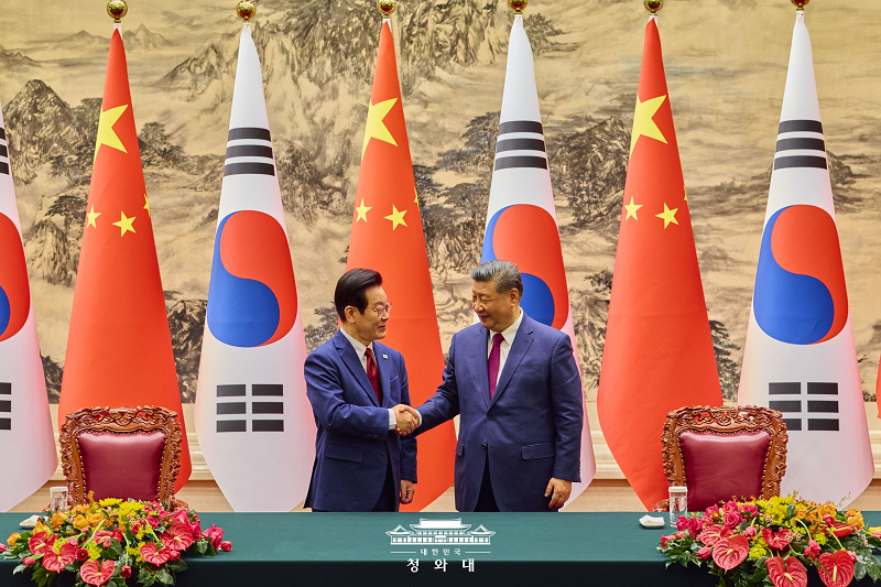 한중 MOU 서명식장