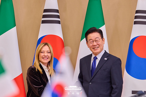 한&middot;이탈리아 정상회담 확대회담