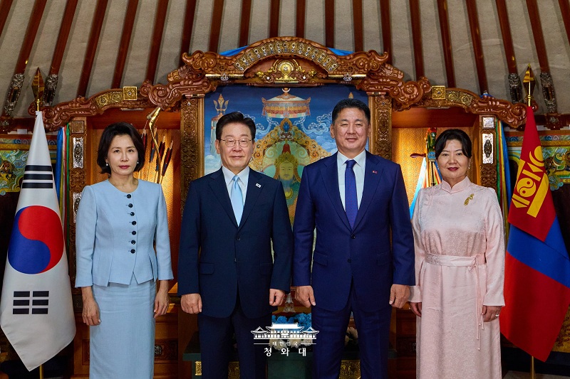 한-몽골 정상 내외간 환담
