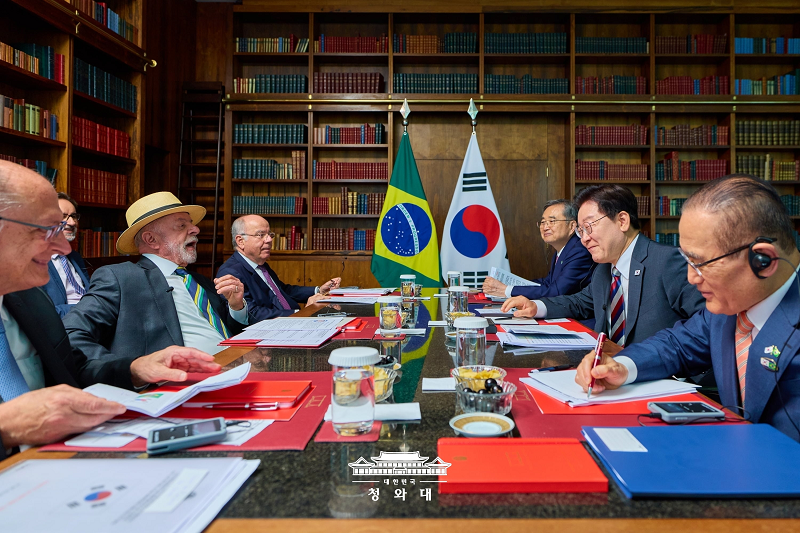한-브라질 정상회담 소인수 회담