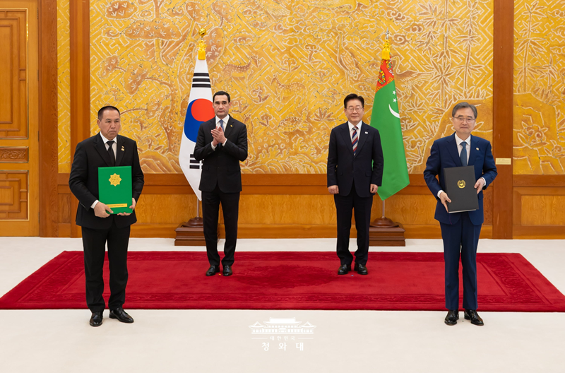 한&middot;투르크메니스탄 협정&middot;양해각서 체결식