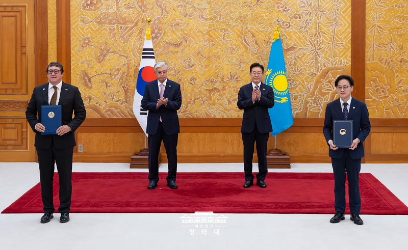 한·카자흐스탄 협정·양해각서 체결식