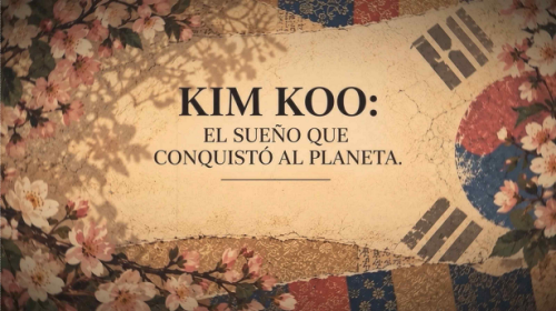 티브이 아스테카(TV Azteca): &lsquo;김구, 세계를 사로잡은 꿈(Kim Koo: el sue&ntilde;o que conquist&oacute; al planeta)&rsquo; 방송 화면